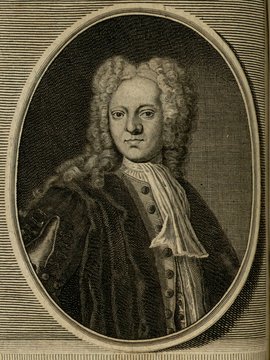 Porträt von Pagenstecher, Heinrich Theodor  (Zuverläßige Nachrichten von dem gegenwärtigen Zustande der Wissenschaften., 1742, 33. T., ungez. Bl. vor S. 671. [Zuschnitt auf Schmuckrahmen])