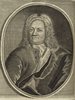 Porträt von Meiern, Johann Gottfried von  (Deutsche Acta Eruditorum., 1735, 197. T., ungez. Bl. vor S. 305. [Zuschnitt auf Schmuckrahmen])
