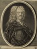 Porträt von Swedenborg, Emanuel  (Deutsche Acta Eruditorum., 1734, 186. T., ungez. Bl. vor S. 381. [Zuschnitt auf Schmuckrahmen])